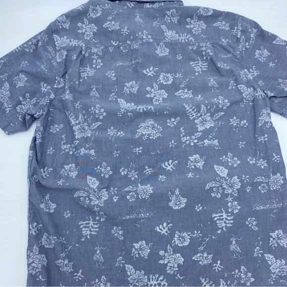 Vans Men Shirt Vintage Hawaiian Print Short Sleeve Button Shirt Medium - Picture 8 of 9